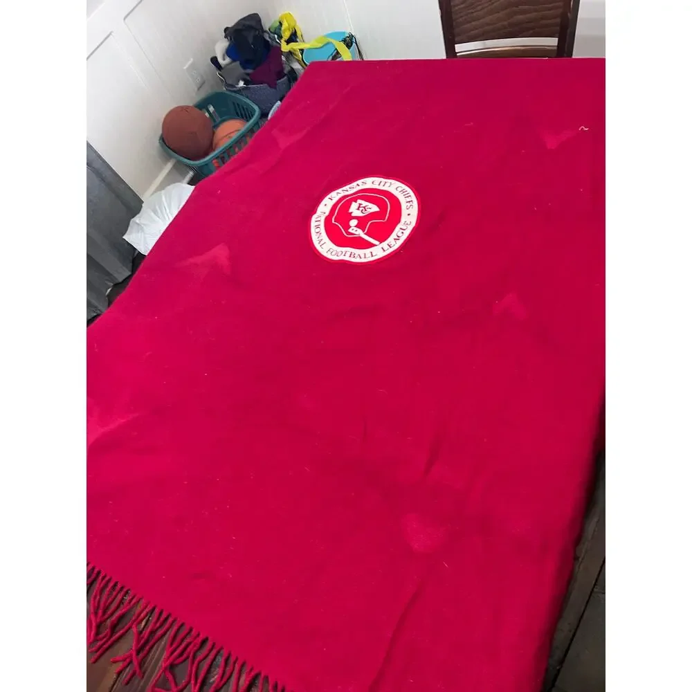 Rare Pendleton Wool Blanket Kansas City Chiefs NFL Red Throw Vintage Made USA